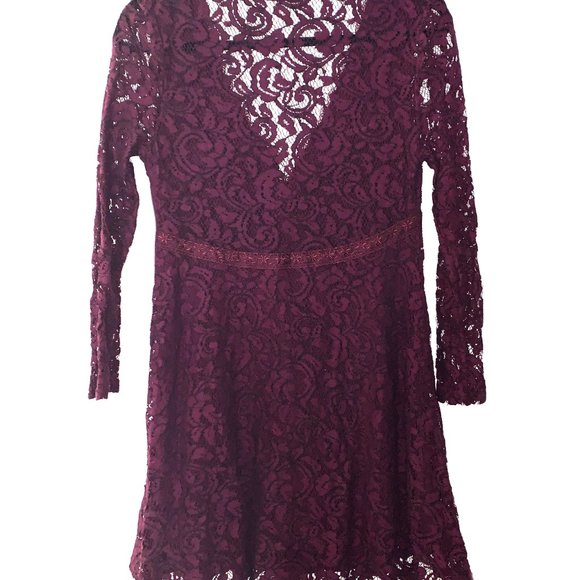 Maroon Lace Dress - Picture 1 of 2